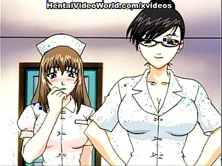Cute hentai nurse fucked on the floor